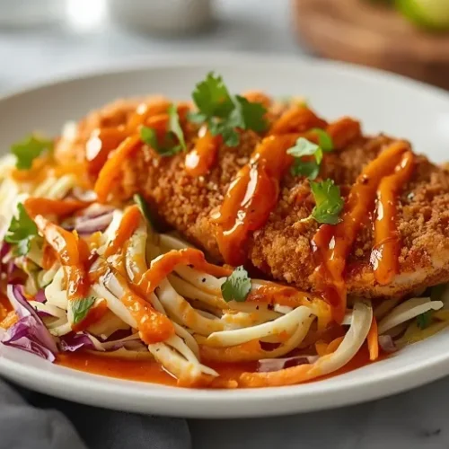 Buffalo Chicken Crunch Slaw Bowl recipe