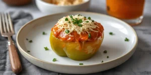 Cheesy Buffalo Chicken Stuffed Peppers