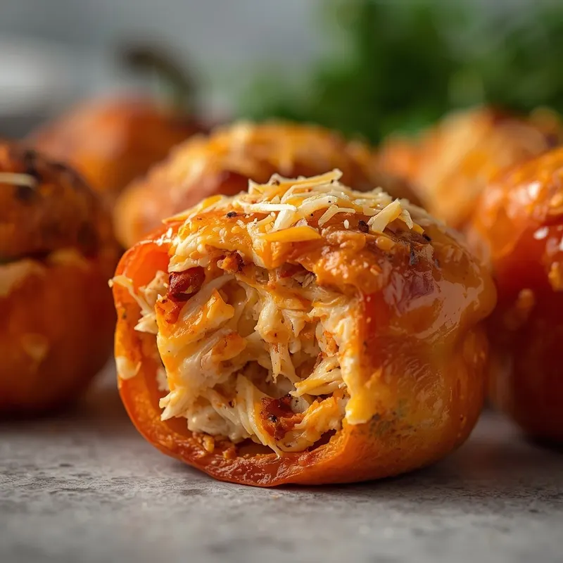 Cheesy Buffalo Chicken Stuffed Peppers