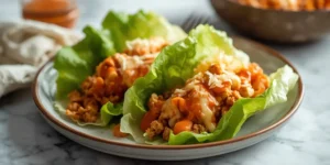Buffalo Tuna Wraps With Crunchy Lettuce