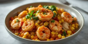 Cajun Shrimp Corn Skillet With Creamy Corn