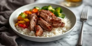 Cajun Steak Rice Bowl With Spiced Steak Strips