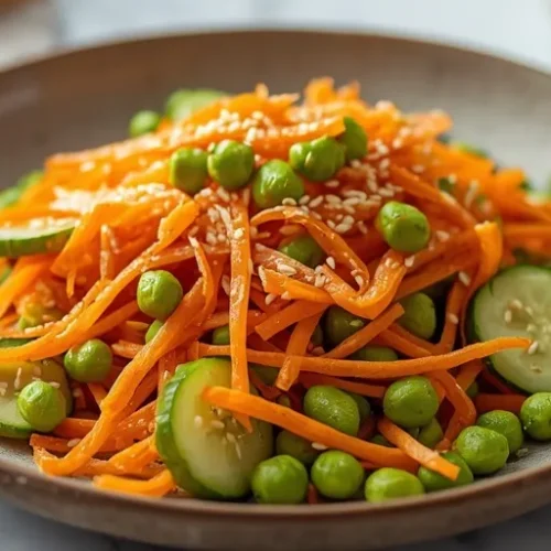 Carrot Cucumber Edamame Crunch Salad recipe