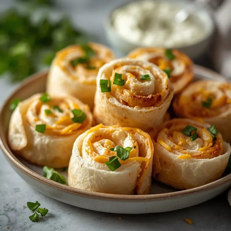 Cheesy Cheddar Ranch Chicken Pinwheels