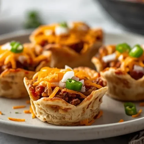 Cheesy Beef Enchilada Cups recipe