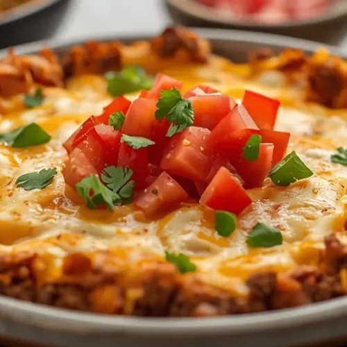Cheesy Beef Taco Dip recipe