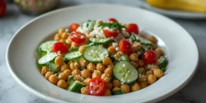 Chickpea Cucumber Ranch Salad With Creamy Ranch Chickpeas