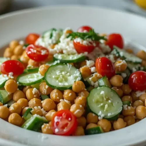 Chickpea Cucumber Ranch Salad recipe