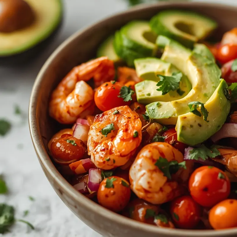 Chili Shrimp Avocado Bowl With Lime And Avocado Chili Shrimp Avocado Bowl With Lime And Avocado