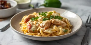 Creamy Poblano Chicken Ditalini With Creamy Green Pasta