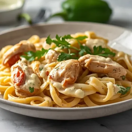 Creamy Poblano Chicken Ditalini recipe