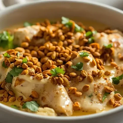 Creamy Poblano Chicken Pepita Bowl recipe