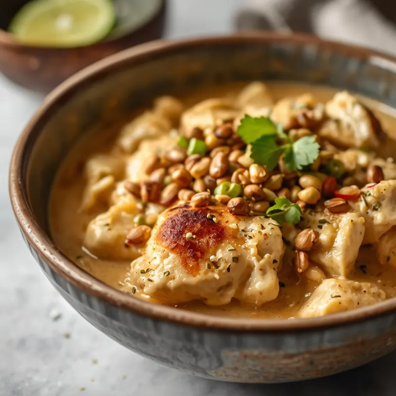 Creamy Poblano Chicken Pepita Bowl With Pepita Sprinkle