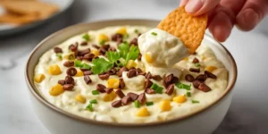 Creamy Poblano Corn Dip With Green-Speckled Texture