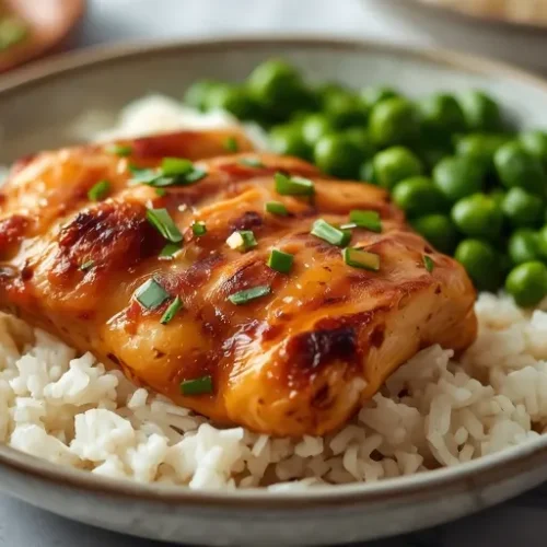 Creamy Roasted Garlic Chicken Rice Bowl recipe