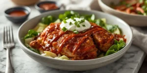 Crispy BBQ Chicken Ranch Bowl With Smoky Sauce