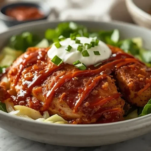 Crispy BBQ Chicken Ranch Bowl recipe