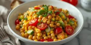 Crispy Chickpea Corn Crunch Salad With Summer Corn