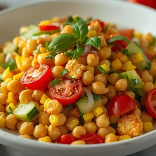 Crispy Chickpea Corn Crunch Salad recipe