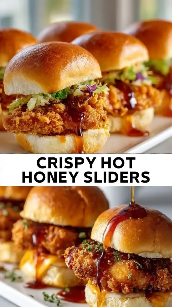 Crispy Hot Honey Sliders Recipe | Easy Sweet & Spicy Chicken Sliders Crispy Hot Honey Chicken Sliders with Sweet and Spicy Glaze