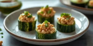 Crispy Tuna Cucumber Cups With Tuna Salad Filling
