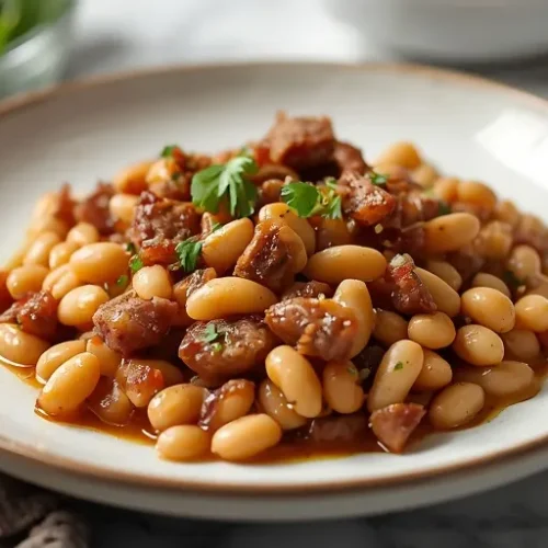 french onion white bean skillet recipe