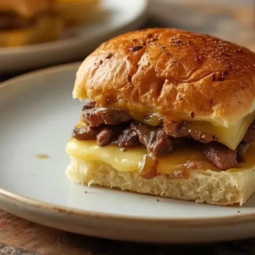 Garlic Butter Steak Melt Sliders recipe
