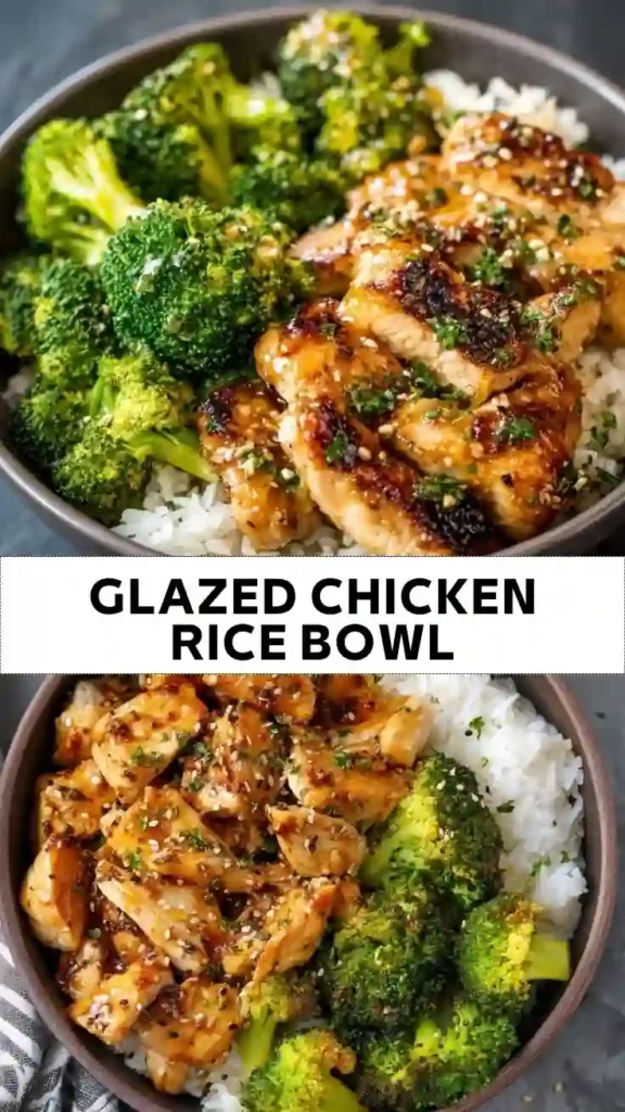 Glazed Chicken Broccoli Rice Bowl Recipe Honey Mustard Glazed Chicken Broccoli Rice Bowl with Jasmine Rice