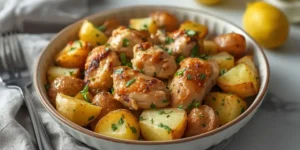 Fresh Greek Chicken Potato Bowls