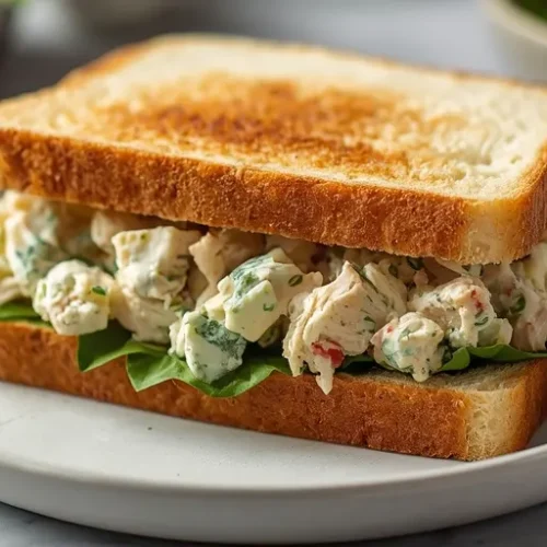 Green Herb Chicken Salad Sandwich recipe