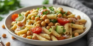 Herb Ranch Chickpea Pasta Salad With Herby Ranch Dressing
