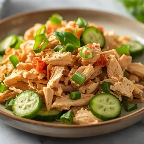 High-Protein Cucumber Cottage Cheese Chicken Salad recipe