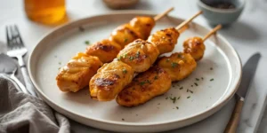 Honey Mustard Chicken Skewers With Golden Glaze