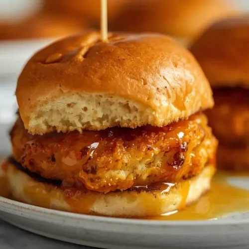 Hot Honey Chicken Cutlet Sliders recipe