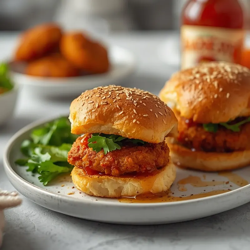 Crispy Hot Honey Chicken Cutlet Sliders With Glossy Hot Honey Crispy Hot Honey Chicken Cutlet Sliders With Glossy Hot Honey