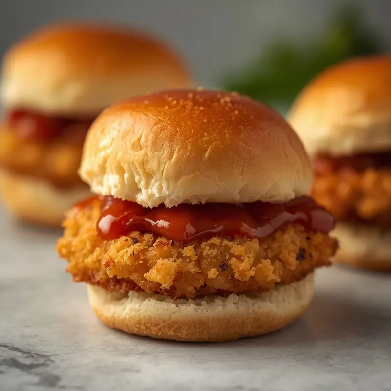 Crispy Hot Honey Chicken Cutlet Sliders With Glossy Hot Honey Crispy Hot Honey Chicken Cutlet Sliders With Glossy Hot Honey