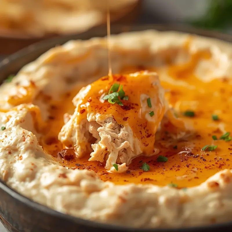 Bubbly Hot Honey Chicken Dip With Hot Honey Drizzle Bubbly Hot Honey Chicken Dip With Hot Honey Drizzle