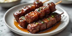 Hot Honey Steak Skewers With Glossy Hot Honey Glaze