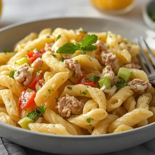 Lemon Dill Tuna Pasta Salad recipe