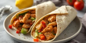 Lemon Pepper Chicken Wraps With Bright Lemon Sauce