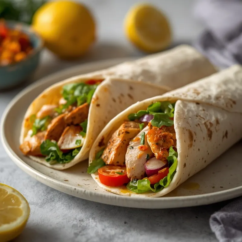 Lemon Pepper Chicken Wraps With Bright Lemon Sauce Lemon Pepper Chicken Wraps With Bright Lemon Sauce
