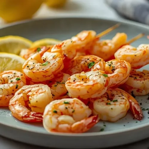 Lemon Pepper Shrimp Skewers recipe