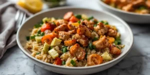 Fresh Mediterranean Chicken Rice Bowls