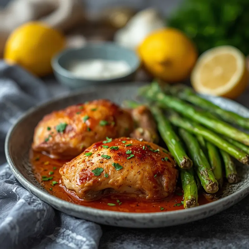 Delicious Oven Baked Chicken Thighs Recipe 4 oven baked chicken thighs serving