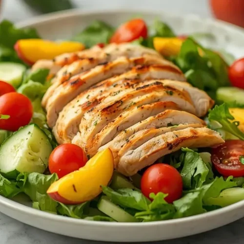 Peach Chicken Chopped Salad recipe
