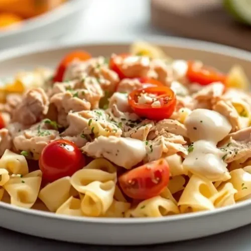Ranch Chicken Bowtie Salad Boxes recipe