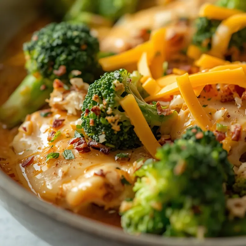 Ranch Chicken Broccoli Cheddar Bowl With Melted Cheddar