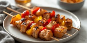 Ranch Chicken Veggie Skewers With Peppers