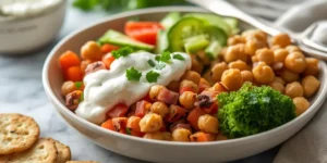 Ranch Chickpea Protein Lunch Boxes With Crackers And Veggies