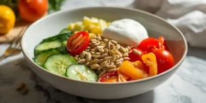 Ranch Cottage Cheese Cucumber Bowl With Cucumber Crunch